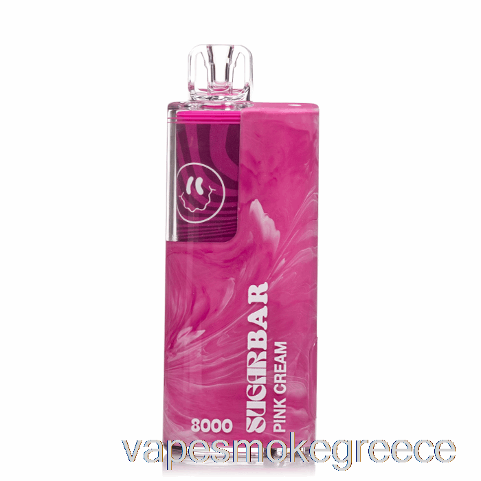 Vape Greece μπάρα ζάχαρης Sb8000 ροζ κρέμα μιας χρήσης